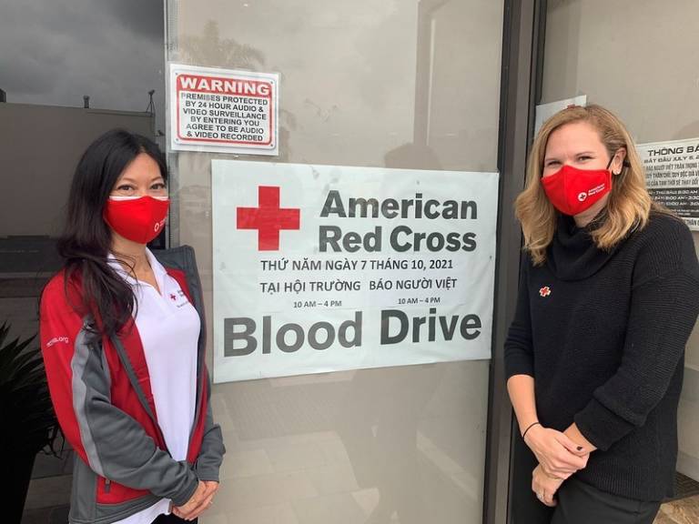 Laura Nguyen with Becky Firey