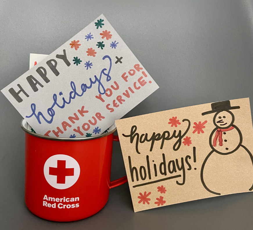 Holiday cards that say happy holidays thank you for your service