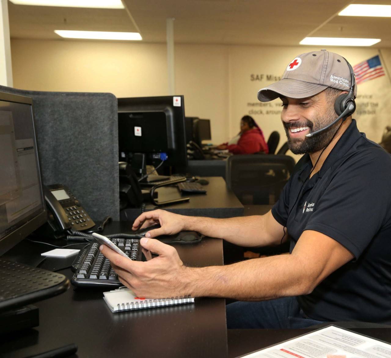 December 17, 2019. Louisville, Kentucky. Hero Care Call Center. Photo by Bill Wine/American Red Cross