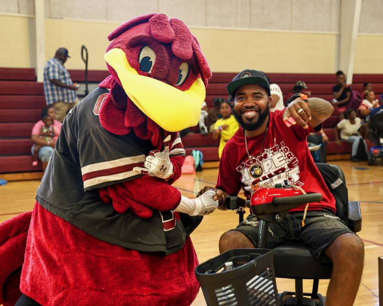 Corey Mitchell during blood drive