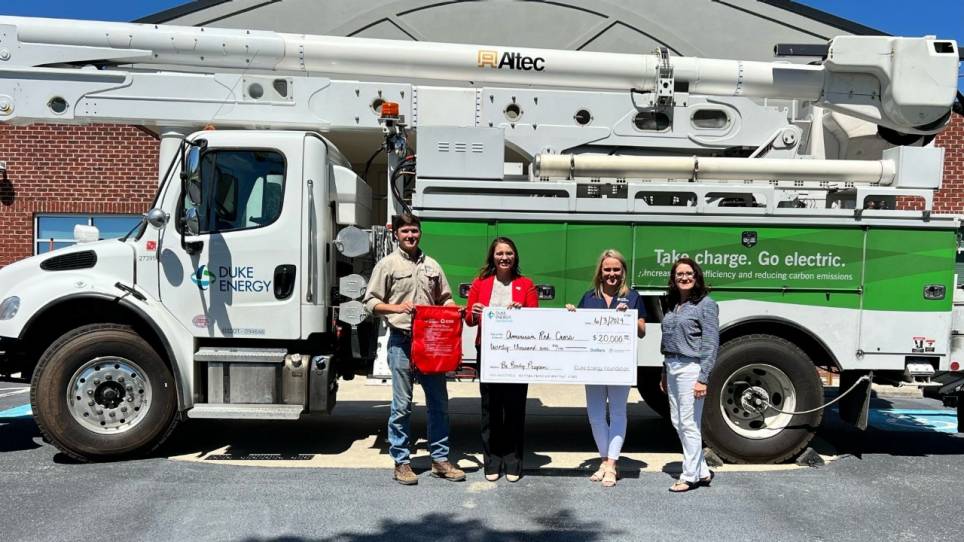 Red Cross receives 20,000 Duke Energy grant to help better support communities in times of disaster