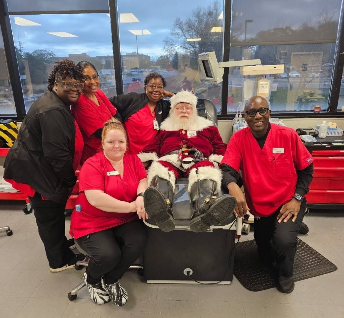 Santa donating platelets