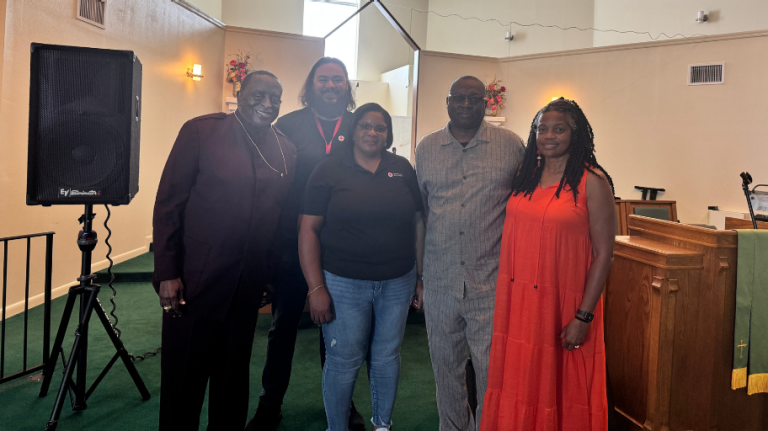 Representative from the Red Cross and AME Church