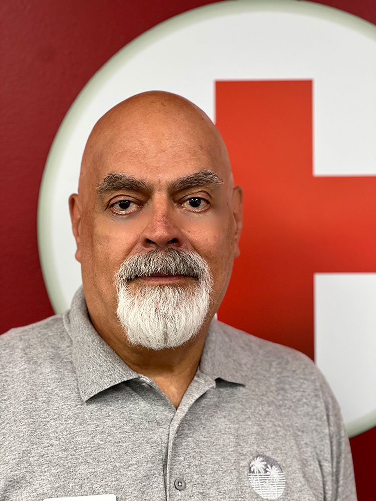 Red Cross volunteer, Armando Flores headshot.