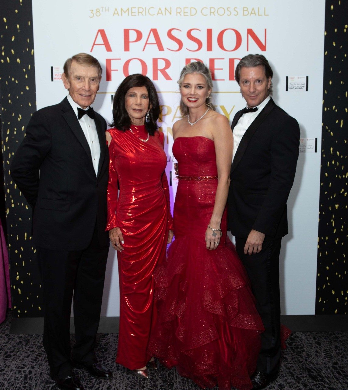 Dan and Trish Bell at Red Cross Ball in eveningwear