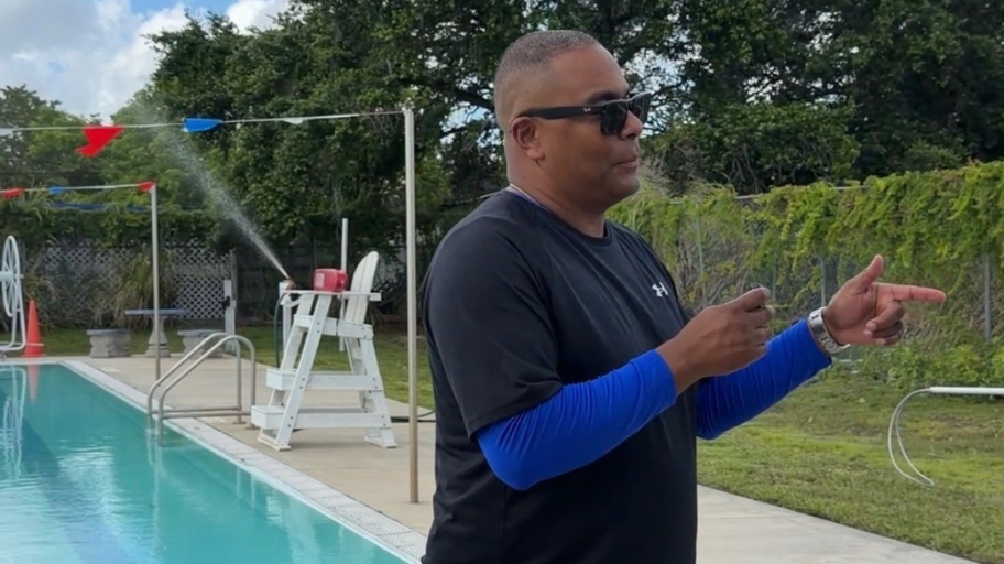 George Coneo at the pool
