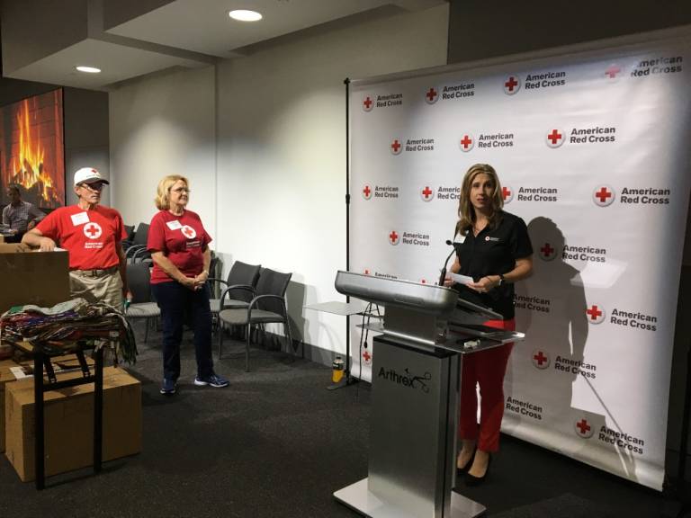 Southern Gulf Chapter Executive Director Jill Palmer makes remarks.