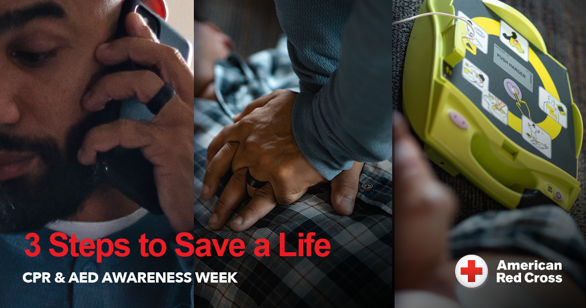 CPR and AED awareness week banner