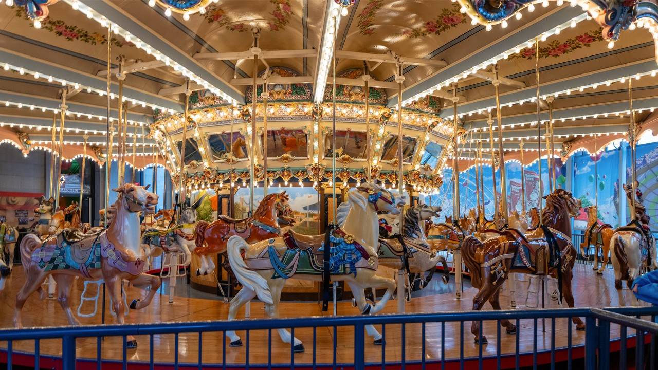Photo of the carousel at the Please Touch Museum
