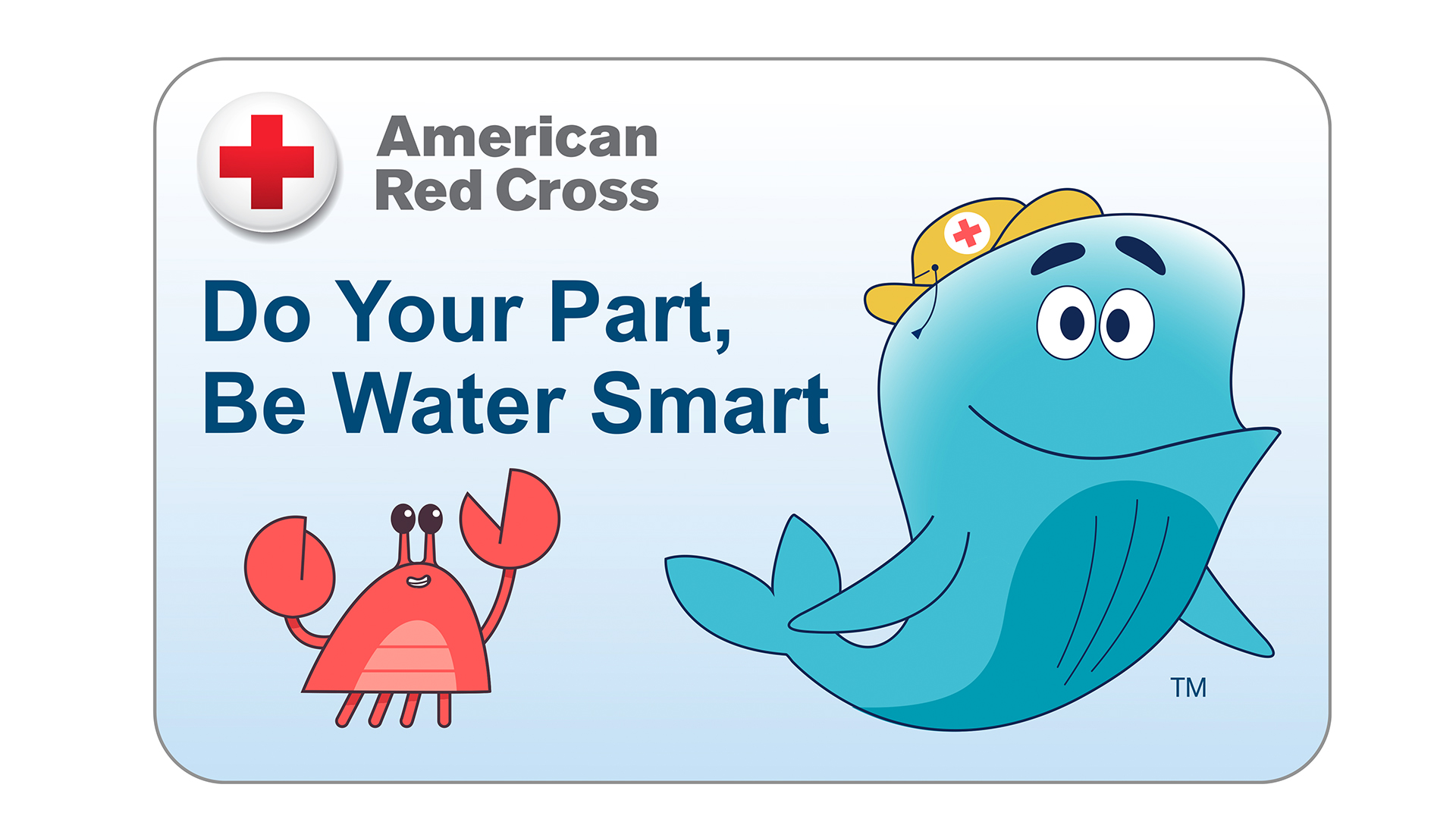 Illustration of a whale and crab with the words: Do your part, be water smart