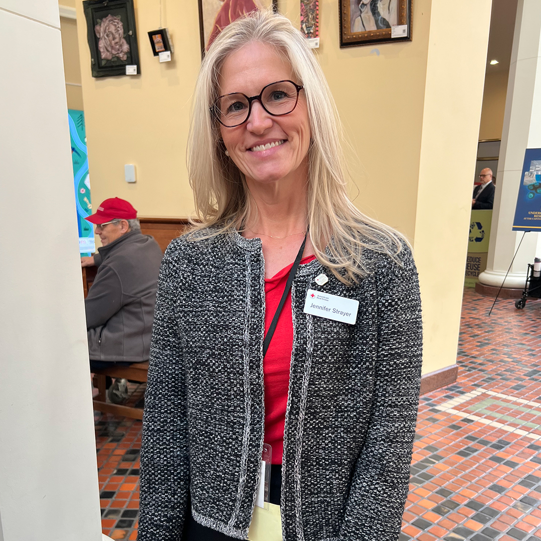 Photo of Red Cross volunteer Jennifer Strayer