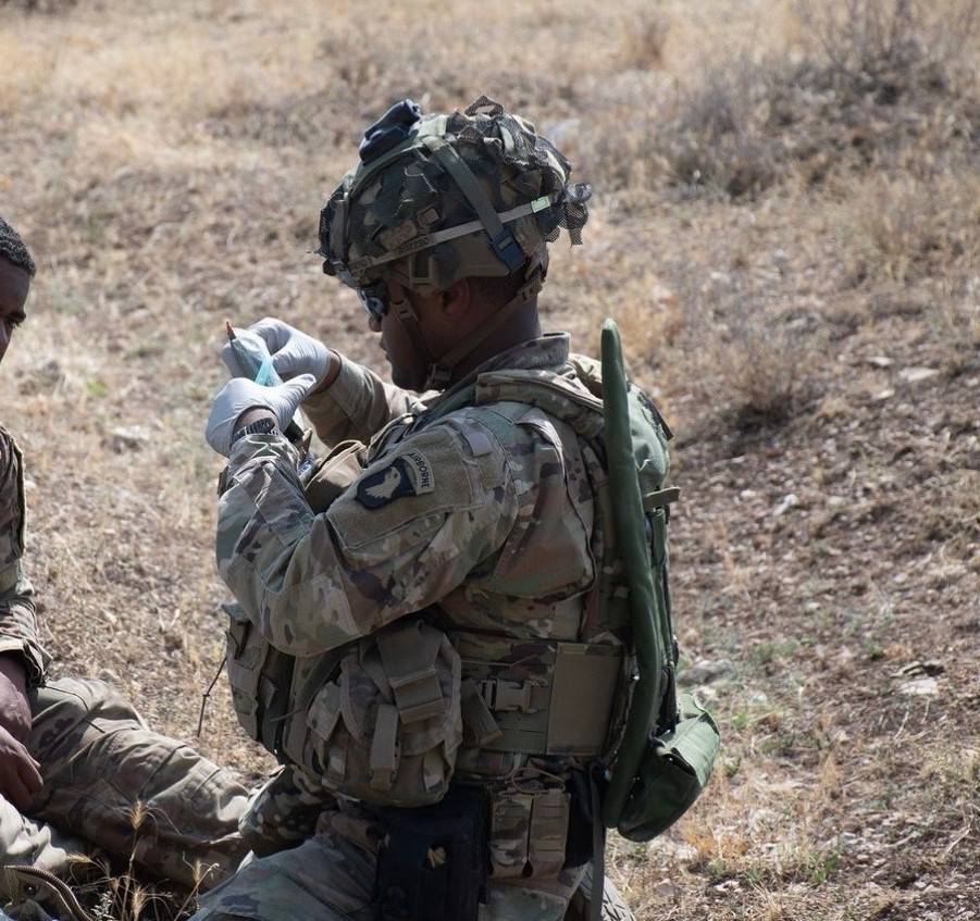 SGT Adams Guerrero in the field