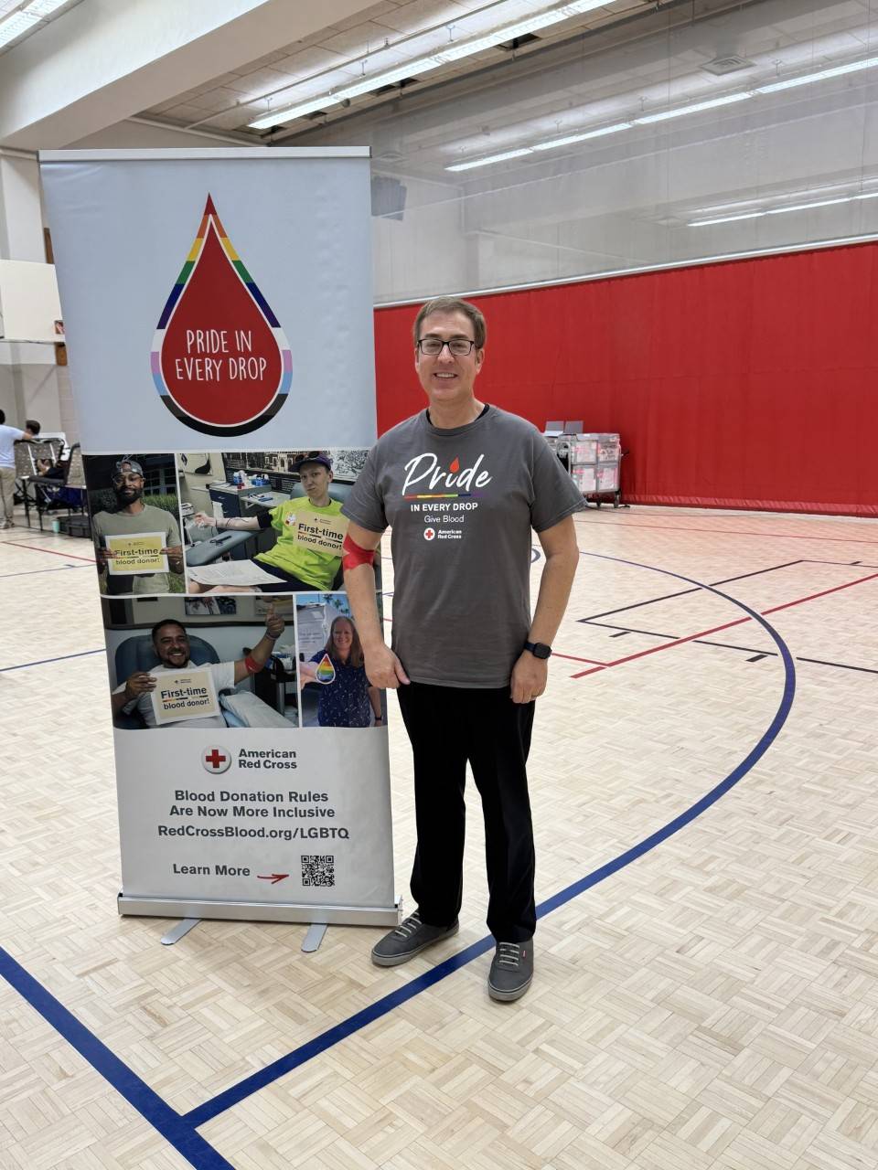 Flint Clouse at a blood drive