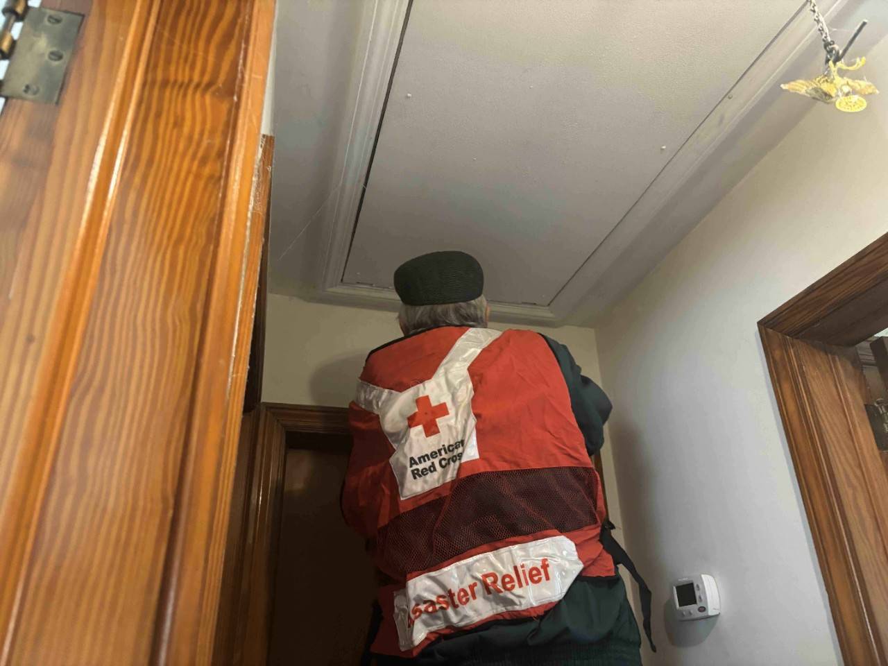 East Tennessee Red Cross Volunteer installs fire alarm