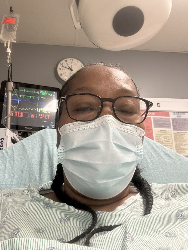 Lukhan Cooper  in hospital with mask on