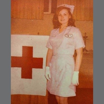 Leslie Caliva in Red Cross uniform.