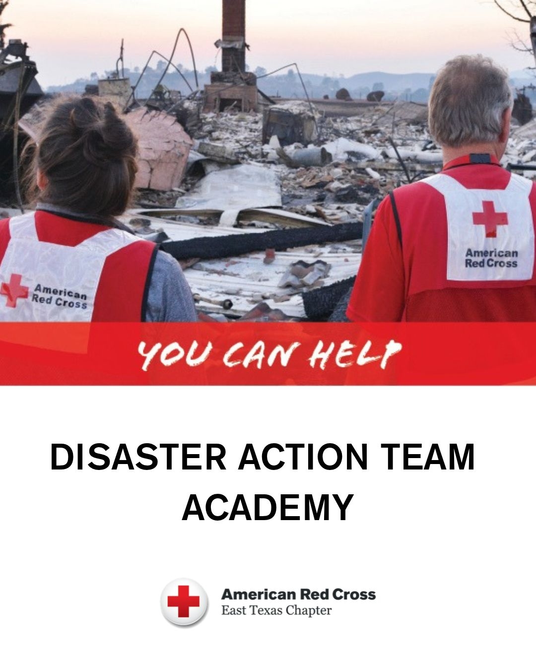 Disaster Action Team Academy Training event banner.