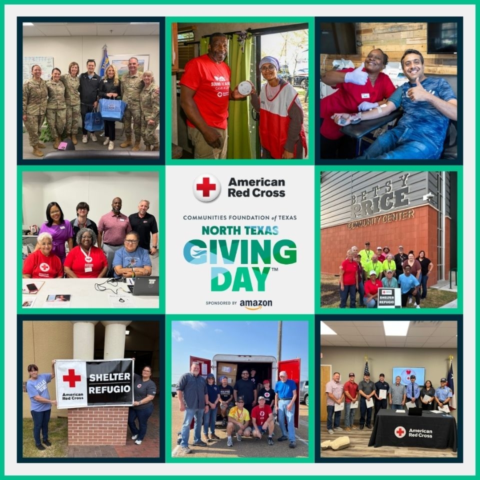 collage of red crossers across the north texas region