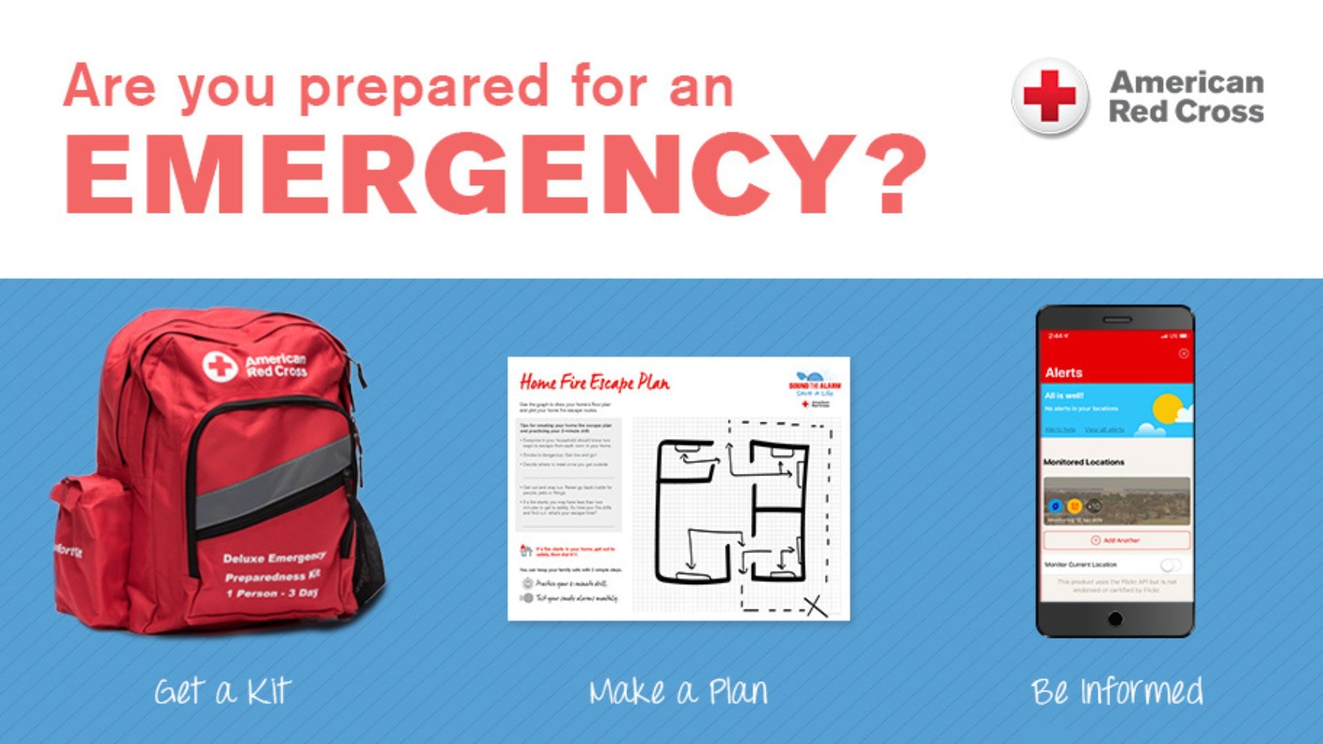 red cross ready emergency kit graphic