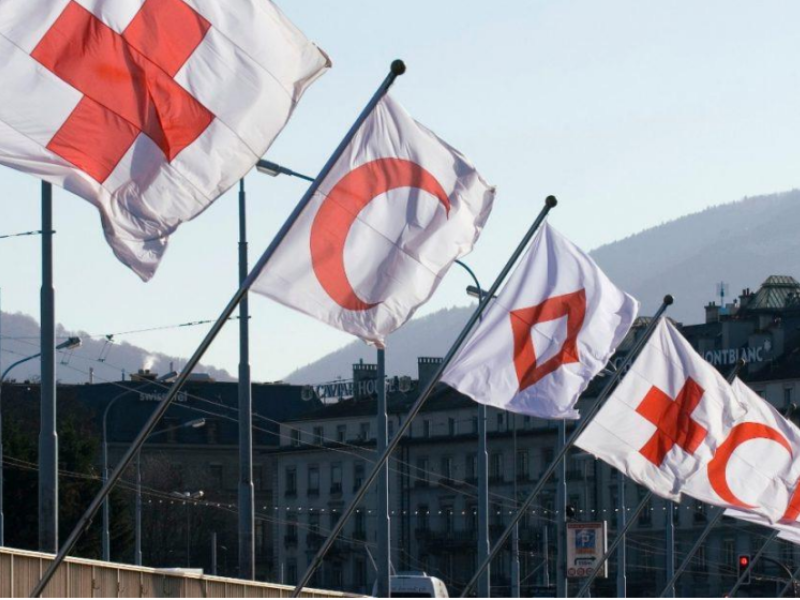 red cross flags