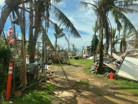 Damage from typhoon Mawar