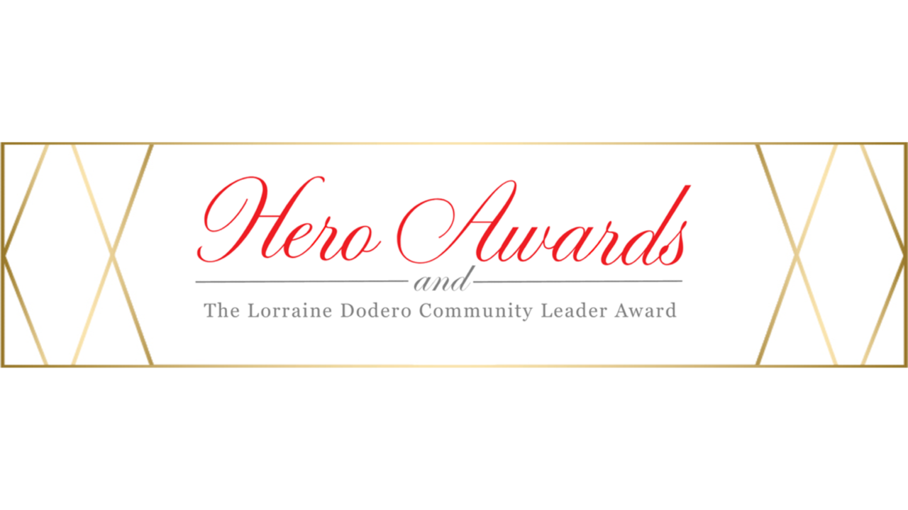 Heroes Award banner ith Gold frame