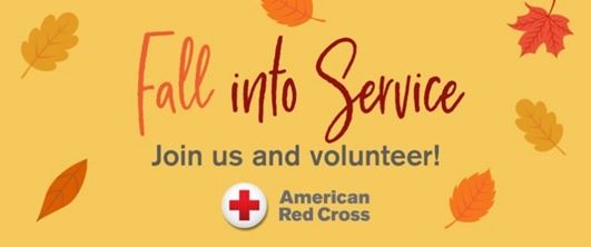Fall into Service Red Cross logo