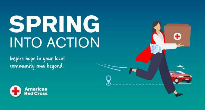 Spring into Action event banner.