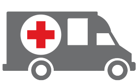 Red Cross emergency vehicle icon
