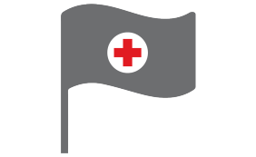 Red Cross flag icon