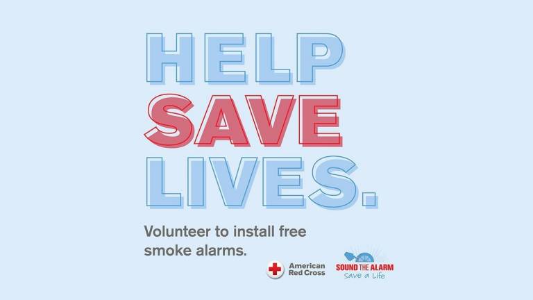 Help save lives, volunteer to install free smoke alarm banner