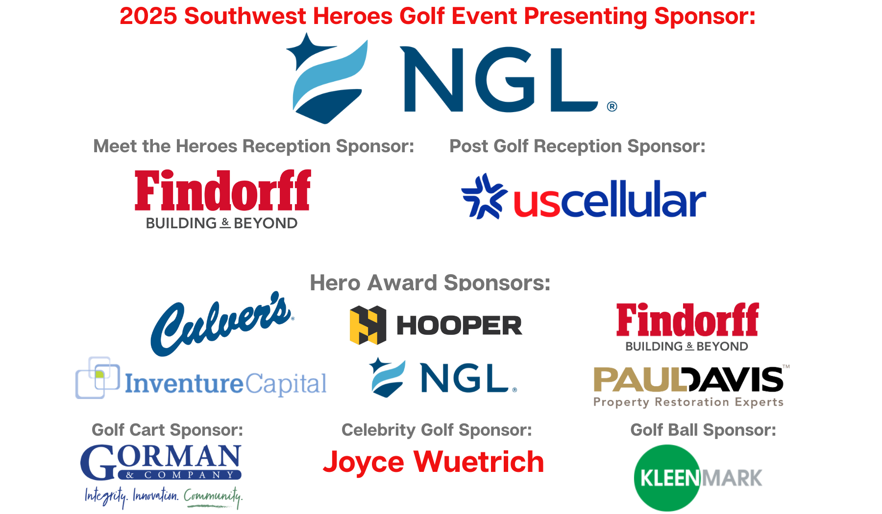 logos and names of event sposors.