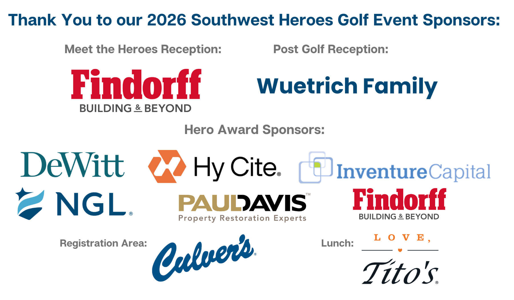 logos and names of event sposors.