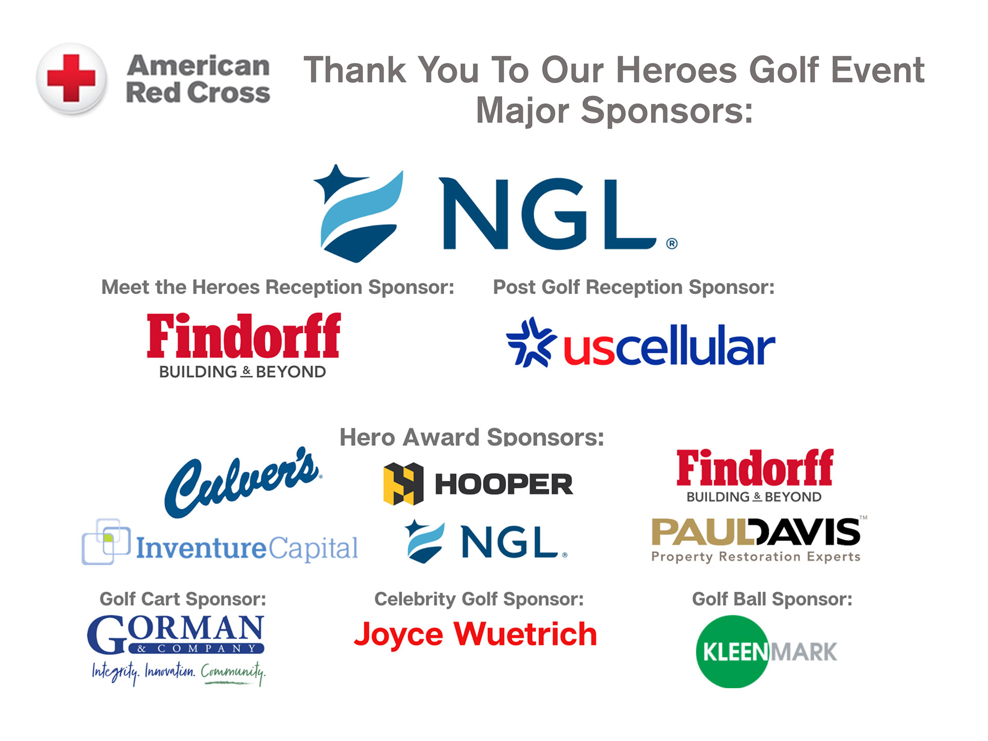 logos and names of event sposors.