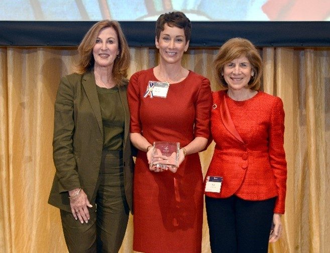 Sara Horein standing next to Gail, CEO of Red Cross and Ann Mckeough