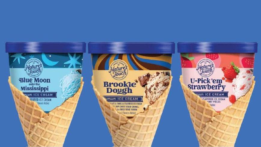 Give a Pint, Get a Pint event banner with 3 pints of ice cream in waffle cones.