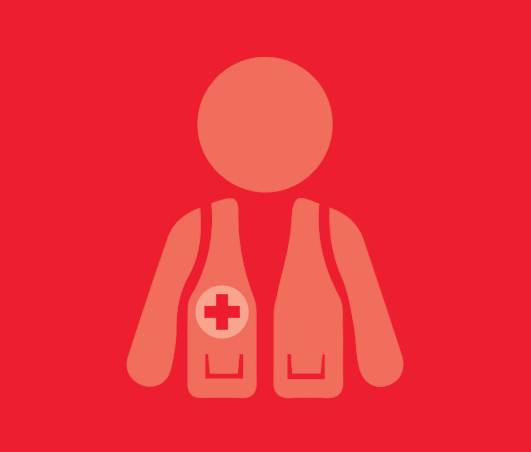 National Capital Chapter printed garment label Red Cross 