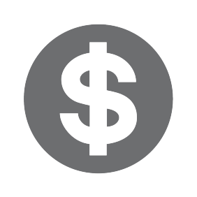 Financial assistance dollar icon