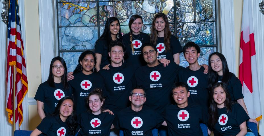 National Council Youth Members together at the American Red Cross main headquarters.