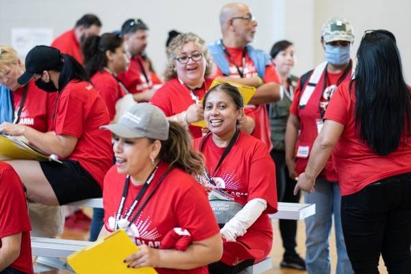 Red Cross volunteers prepare to Sound the Alarm