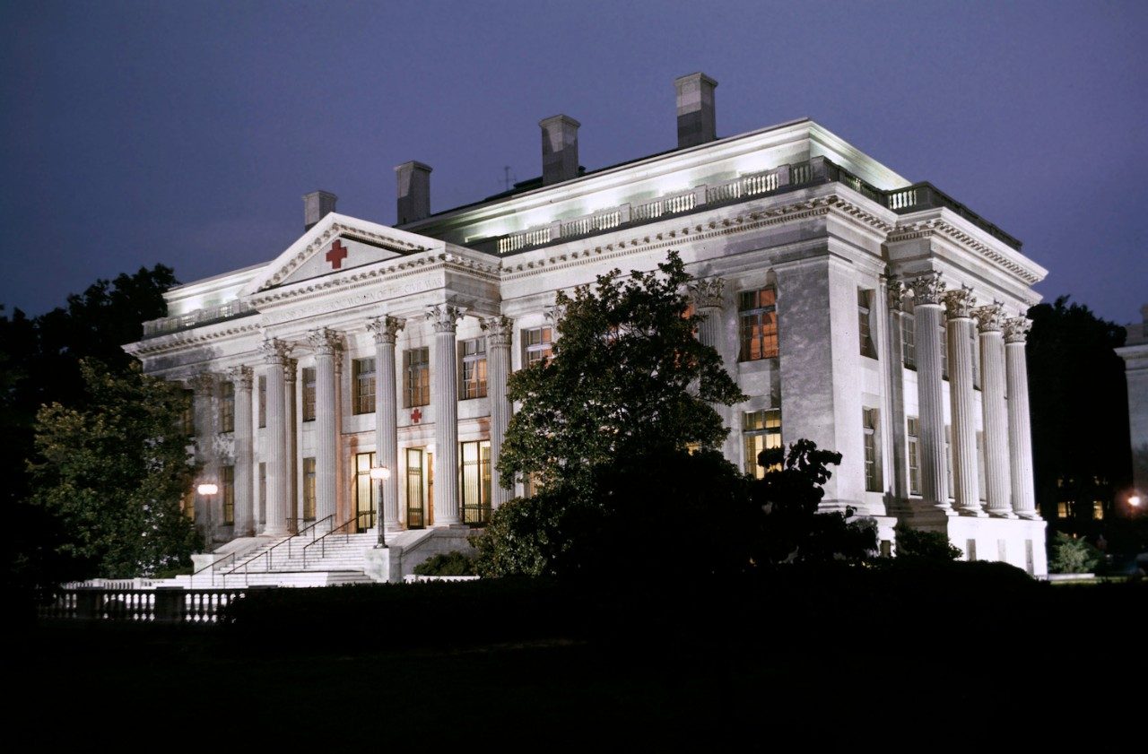 A photo of the Red Cross National Headquarters in Washington D.C.