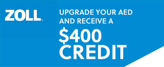 Zoll: Upgrade your AED and receive a $400 Credit