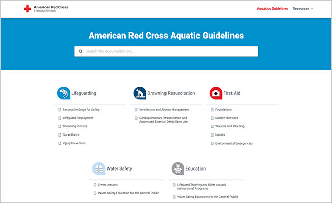 American Red Cross Aquatic Guidelines