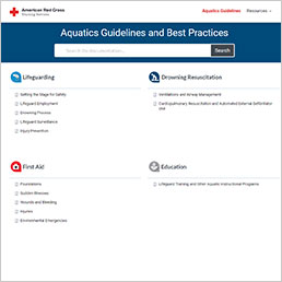 American Red Cross Aquatics Guidelines and Best Practices for Lifeguarding Database
