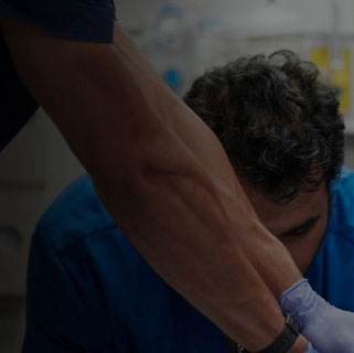 Healthcare professionals taking a hands-on healthcare provider training course.