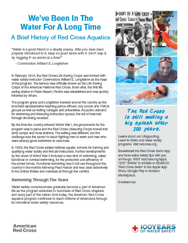 A Brief History of Red Cross Aquatics PDF