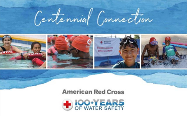 Centennial Connection. American Red Cross. 100+ Years of Water Safety. - Centennial Connection Newsletter header