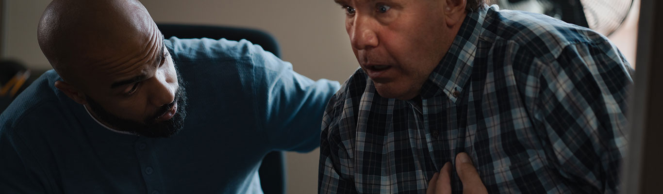 Individual responding to a sudden cardiac arrest.