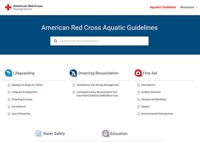 American Red Cross Aquatic Guidelines