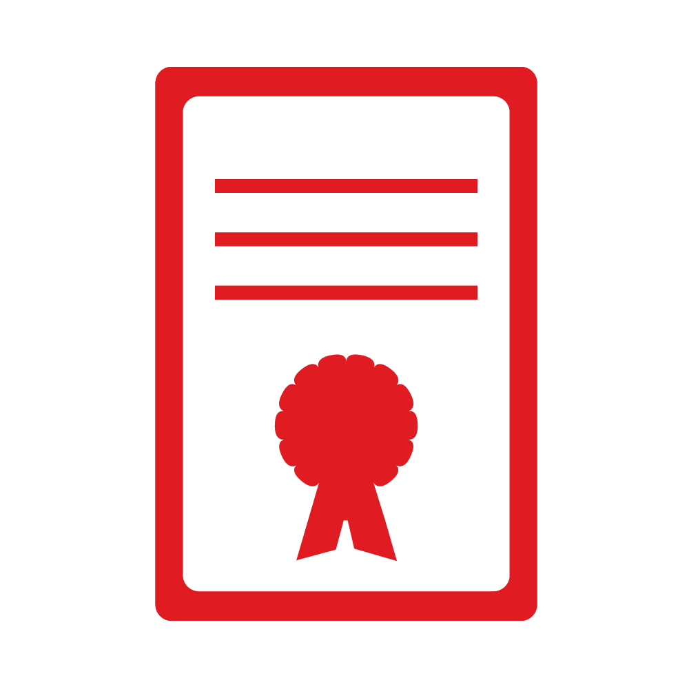 Certificate of diploma icon, representing empowering lives.